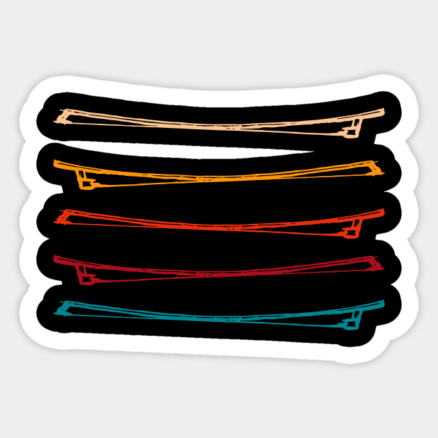 Retro Violin Sticker by shirtsyoulike